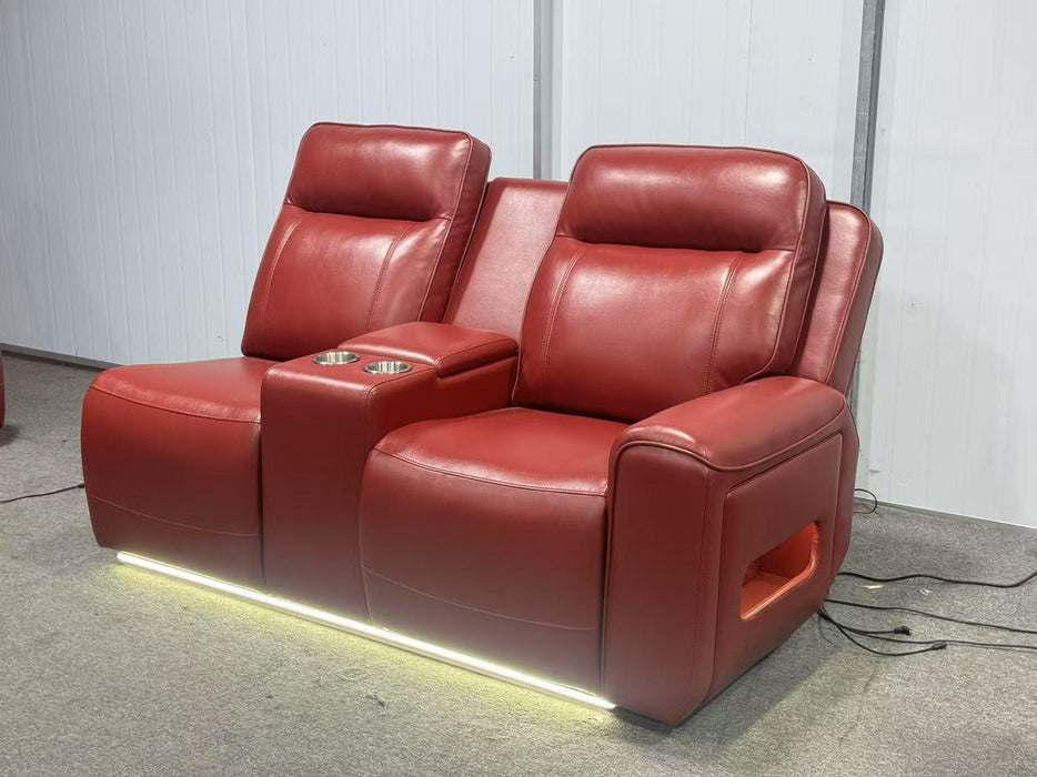 HP0426 Power 2 Reclining Sectional Red