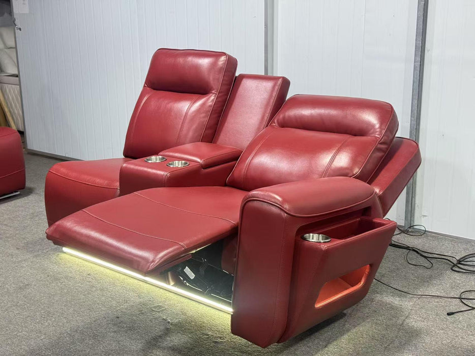HP0426 Power 2 Reclining Sectional Red