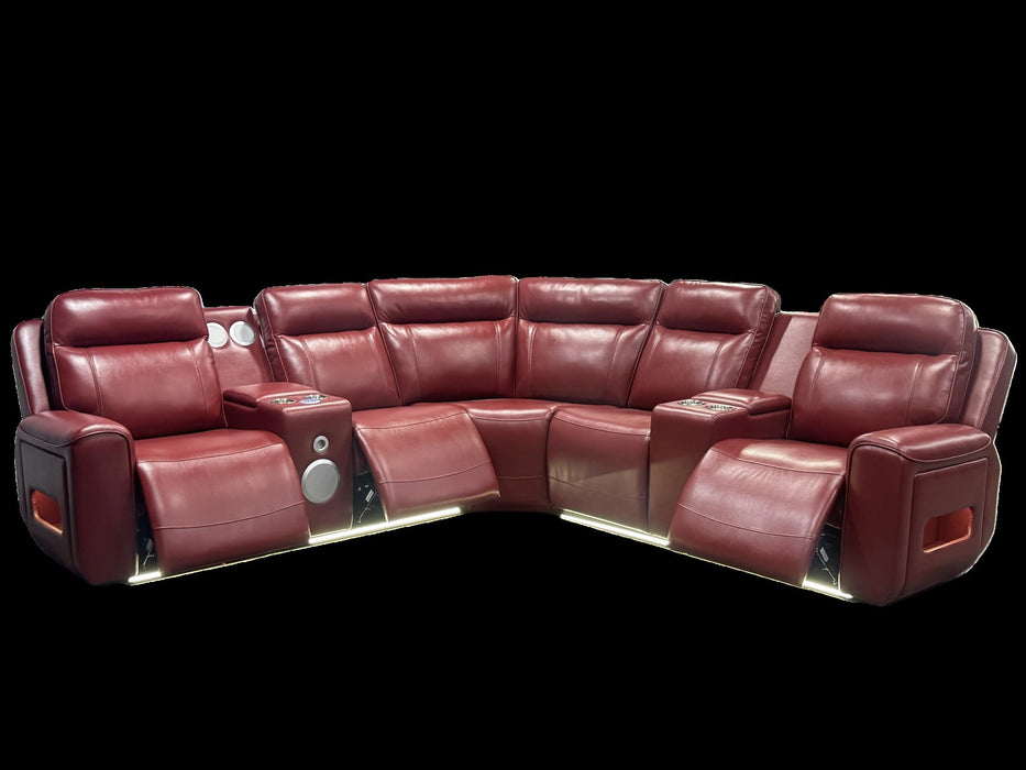 HP0426 Power 2 Reclining Sectional Red