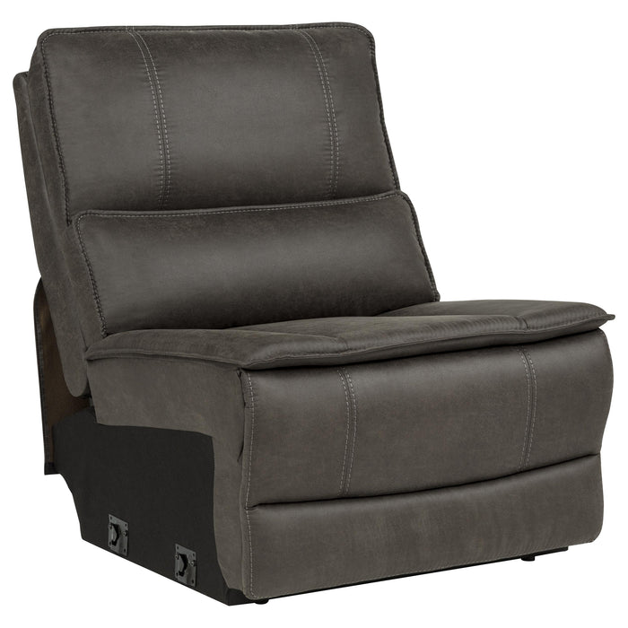 Marcell Transitional Armless Modular Sectional Chair Grey