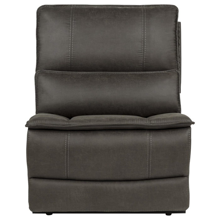 Marcell Transitional Armless Modular Sectional Chair Grey