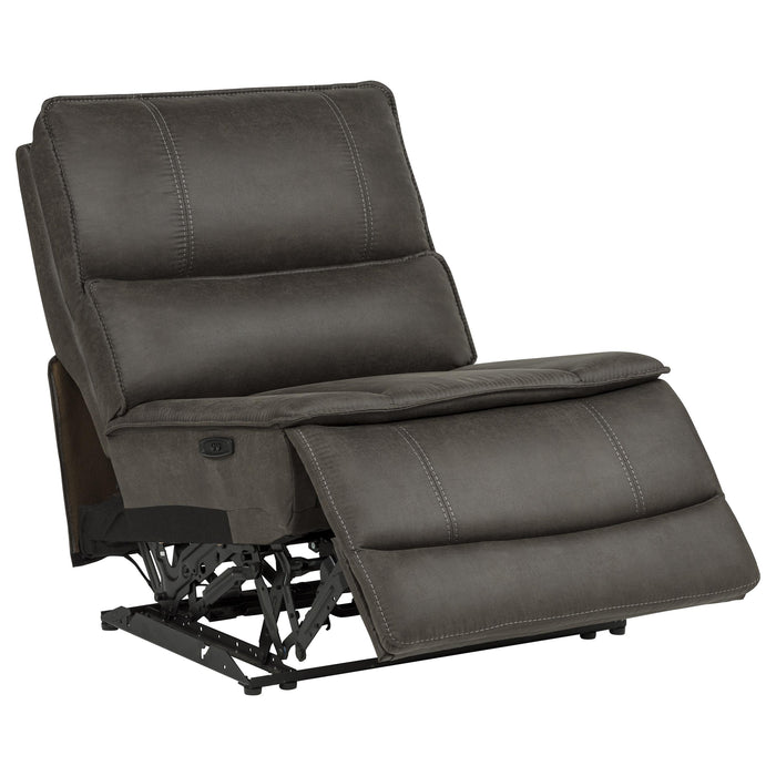 Marcell Transitional Armless Power Recliner Module Grey