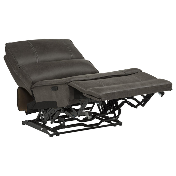 Marcell Transitional Armless Power Recliner Module Grey
