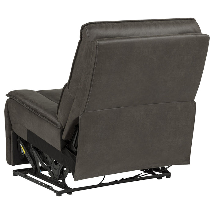 Marcell Transitional Armless Power Recliner Module Grey