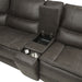 Marcell 7-piece L-shaped power reclining sectional with dual consoles in grey by CoasterEveryday