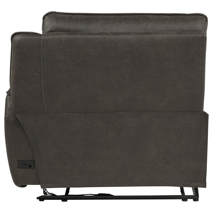 Marcell Transitional RAF Power Recliner with USB Charging Grey