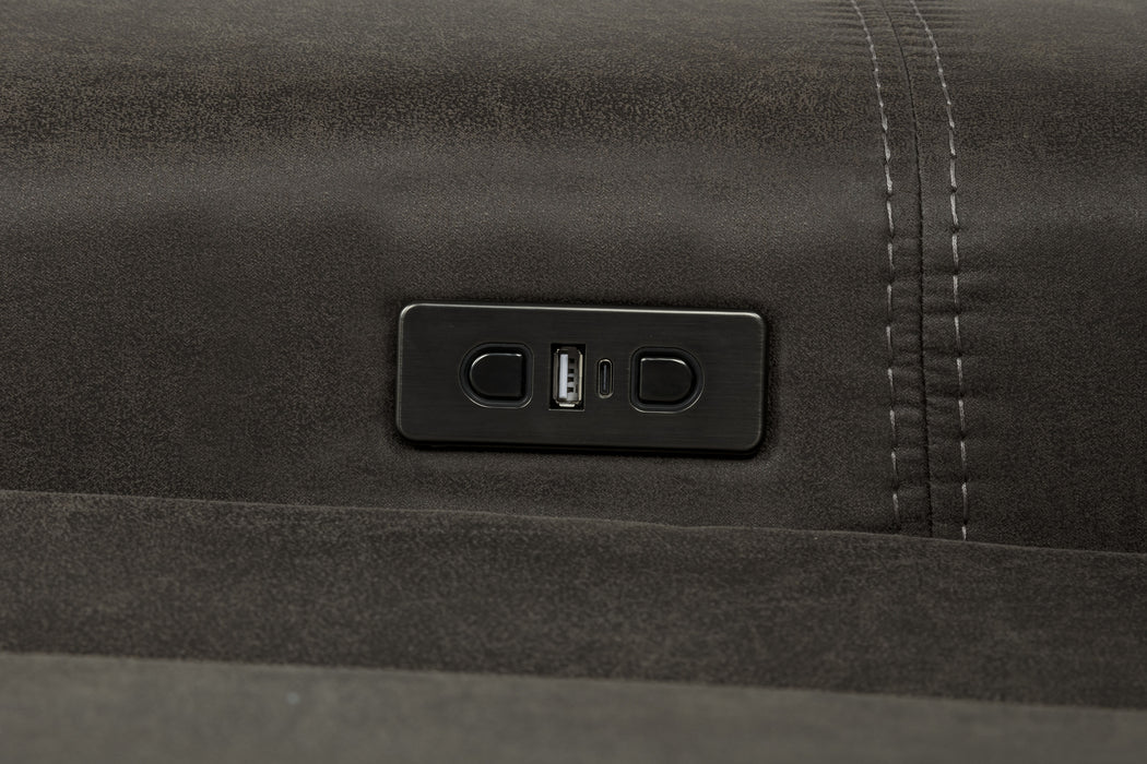 Marcell Transitional RAF Power Recliner with USB Charging Grey