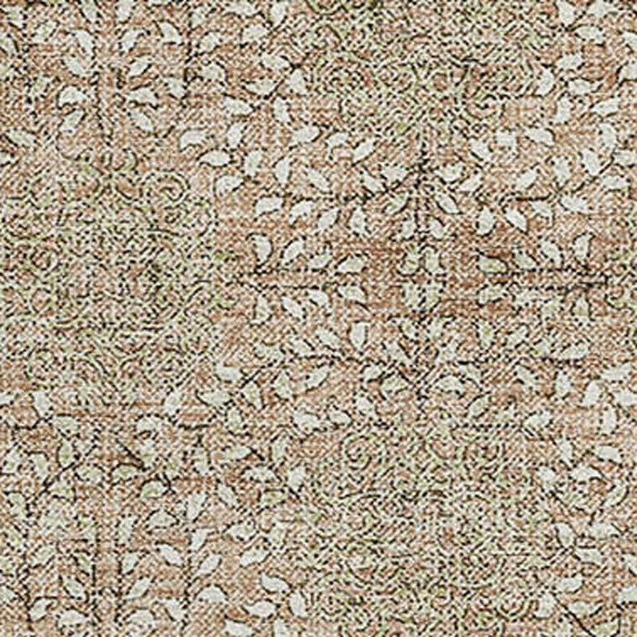 10' X 14' Damask Washable Area Rug With UV Protection (705971) - Copper / Beige