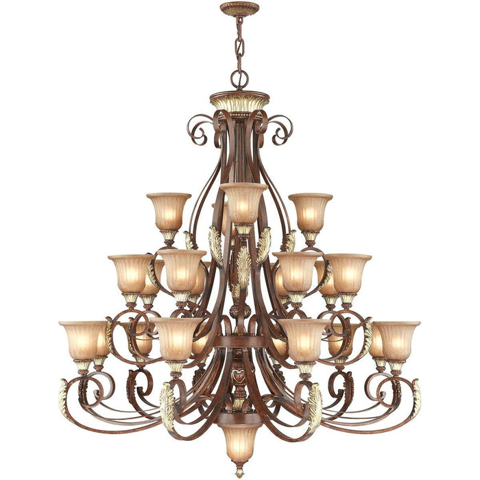56" Multi Light Metal Dimmable Chandelier With Shades - Bronze