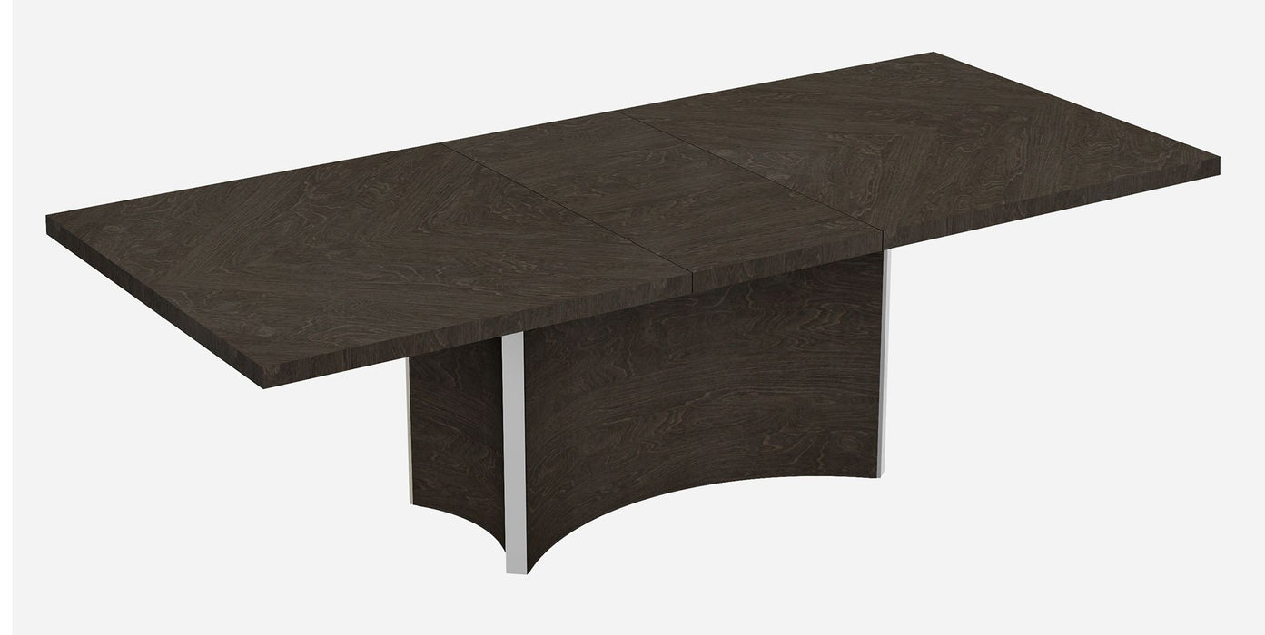 99" Solid Wood Dining Table - Gray / Brown