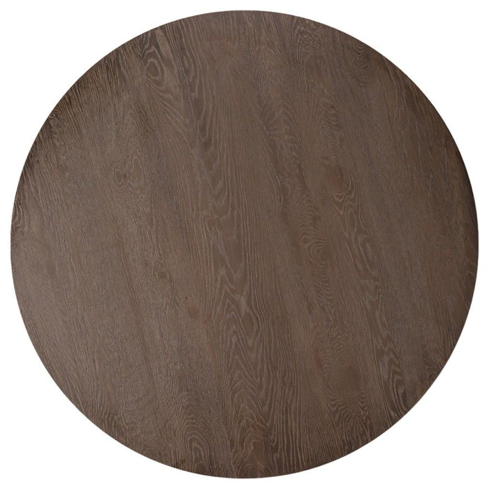 48" Solid Wood Round Top & Pedestal Base Dining Table - Natural
