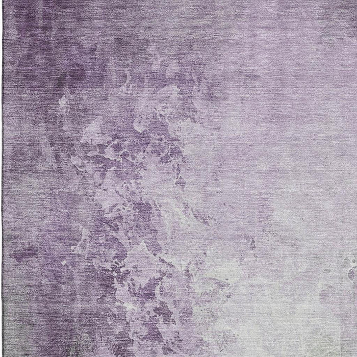 10' X 14' Abstract Washable Area Rug With UV Protection (705473) - Lavender / Ivory
