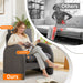 Giga modern sherpa upholstered accent arm chair with plush cushioning, suitable for living room, bedroom, or office lounge area.