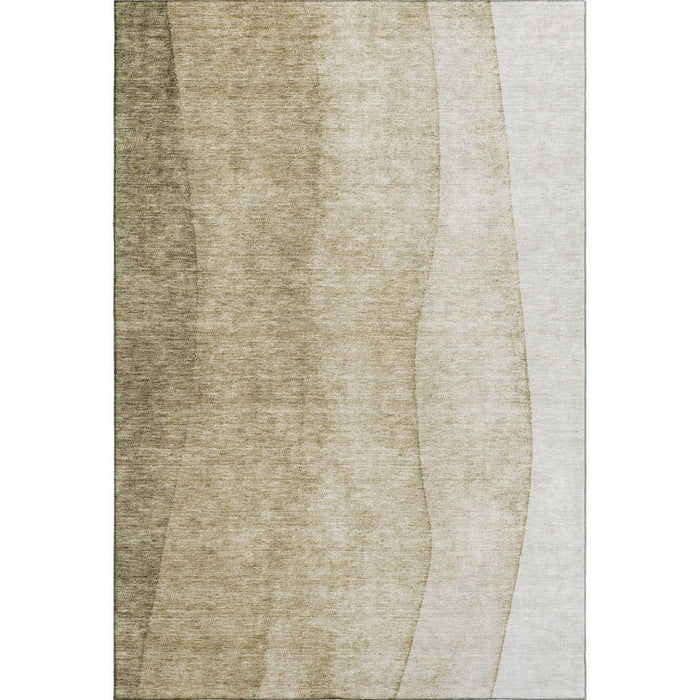 10' X 14' Ombre Washable Area Rug With UV Protection (652761) - Taupe / Beige