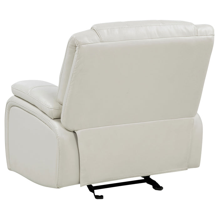 Camila 3-piece Upholstered Reclining Sofa Set White