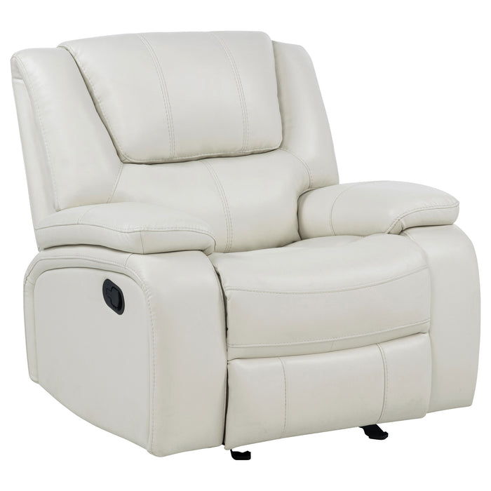 Camila Upholstered Glider Recliner Chair White