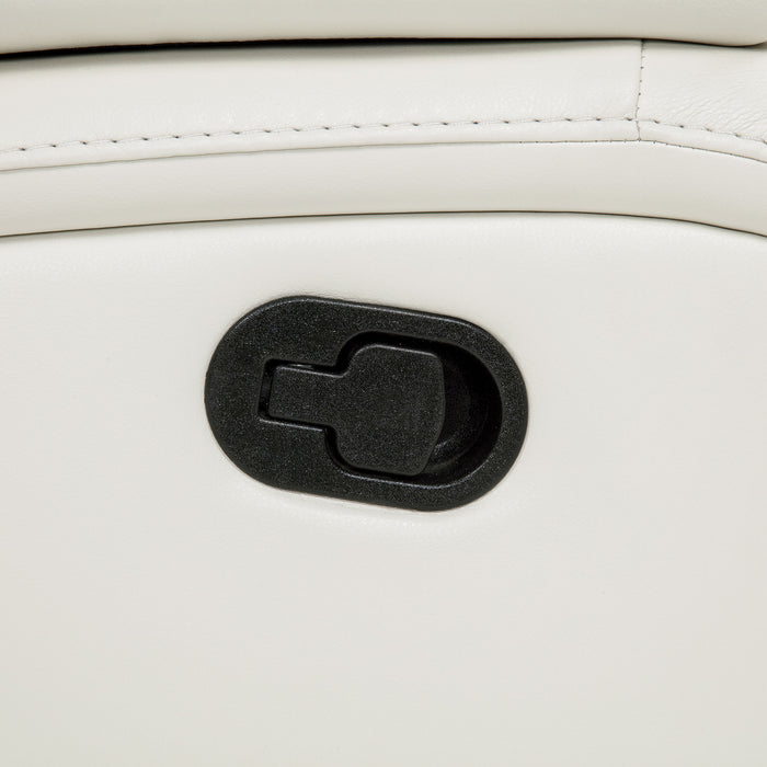 Camila Upholstered Glider Recliner Chair White