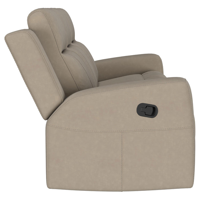 Brentwood 2-piece taupe upholstered reclining sofa set by CoasterEveryday