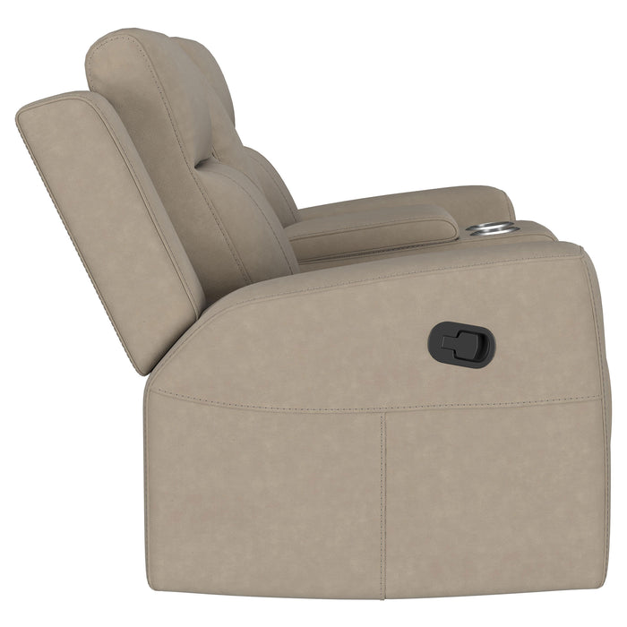 Brentwood taupe 2-piece upholstered reclining sofa set by CoasterEveryday