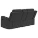 CoasterEveryday Brentwood 3-piece upholstered reclining sofa set in charcoal gray