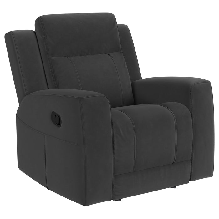 Brentwood 3-piece charcoal upholstered reclining sofa set by CoasterEveryday