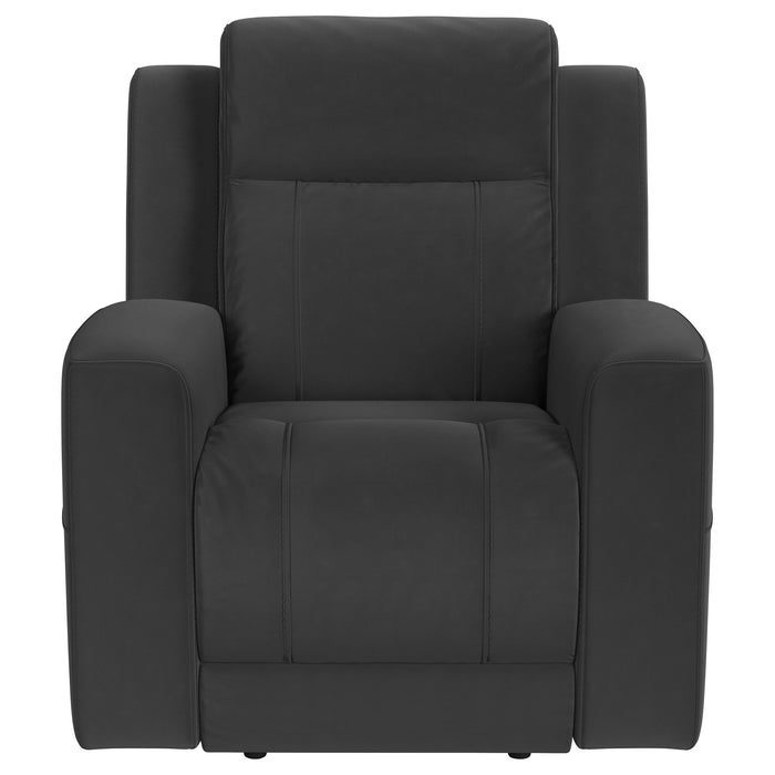 Brentwood charcoal 3-piece upholstered reclining sofa set by CoasterEveryday