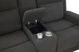 Brentwood upholstered reclining loveseat in dark charcoal by CoasterEveryday