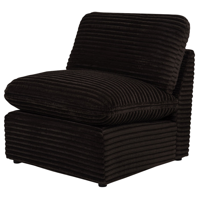 Collins Modular Armless Chair Chocolate Brown