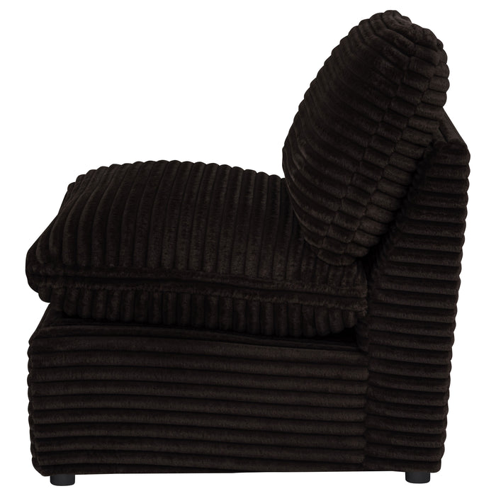 Collins Modular Armless Chair Chocolate Brown