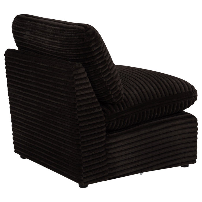 Collins Modular Armless Chair Chocolate Brown
