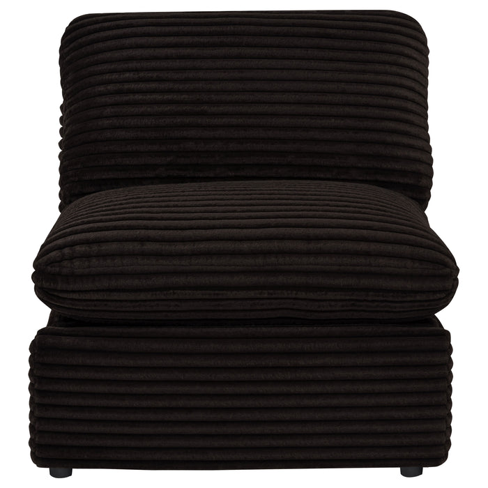 Collins Modular Power Armless Recliner Chocolate Brown