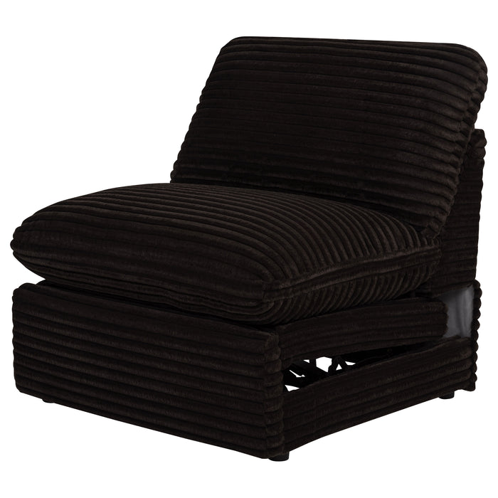 Collins Modular Power Armless Recliner Chocolate Brown
