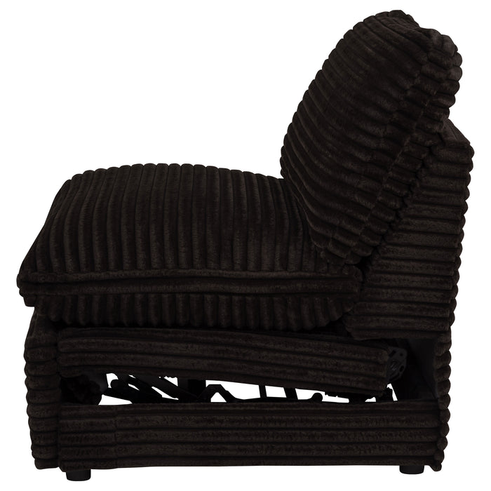 Collins Modular Power Armless Recliner Chocolate Brown
