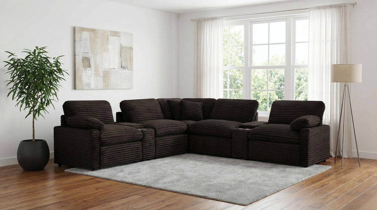 Collins Modular Corner Chair Chocolate Brown