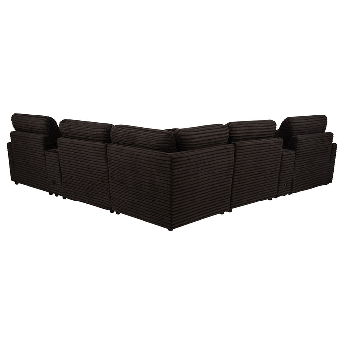 Collins 7-piece Modular Power Reclining Sectional Chocolate Brown