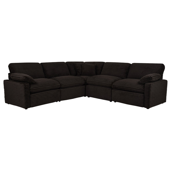 Collins 5-piece Modular Power Reclining Sectional Chocolate Brown
