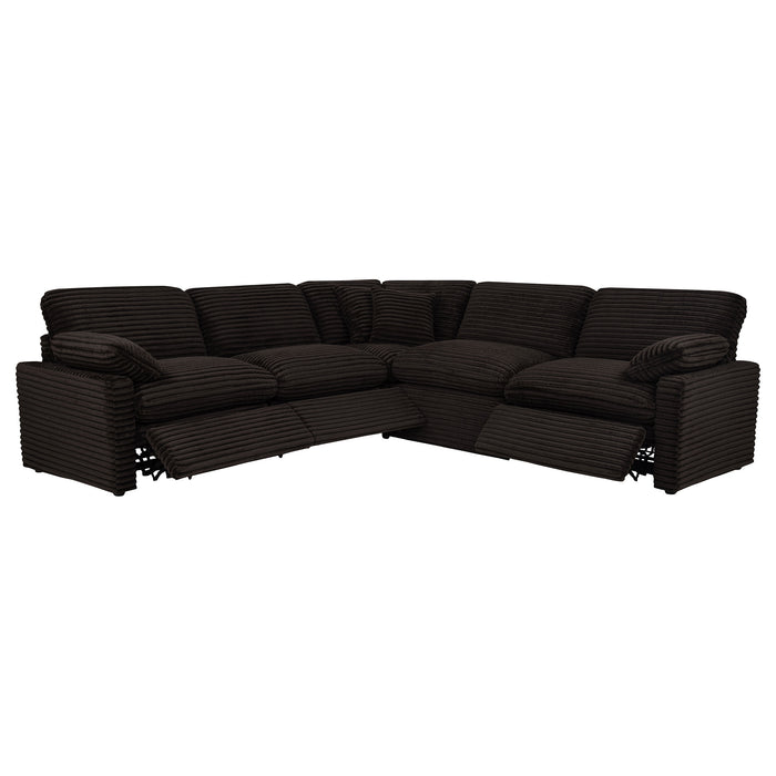 Collins 5-piece Modular Power Reclining Sectional Chocolate Brown