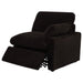 CoasterEveryday Collins 5-piece power reclining home theater seating in rich chocolate brown, featuring plush cushions and modern design.
