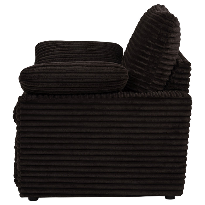 Collins Upholstered Power Recliner Chair Chocolate Brown