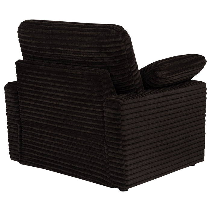 Collins Upholstered Power Recliner Chair Chocolate Brown