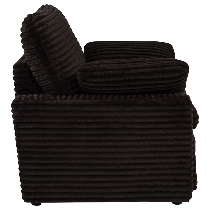 Collins Upholstered Power Recliner Chair Chocolate Brown