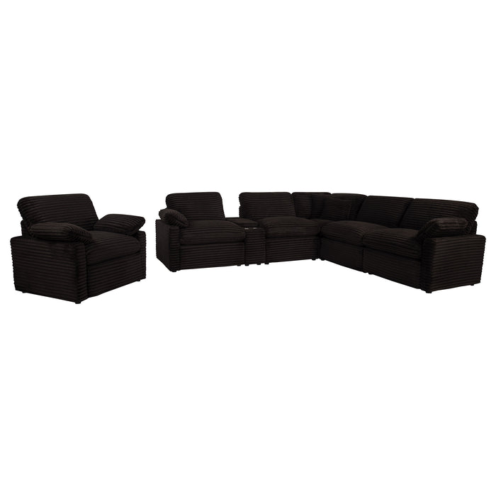Collins Upholstered Power Recliner Chair Chocolate Brown