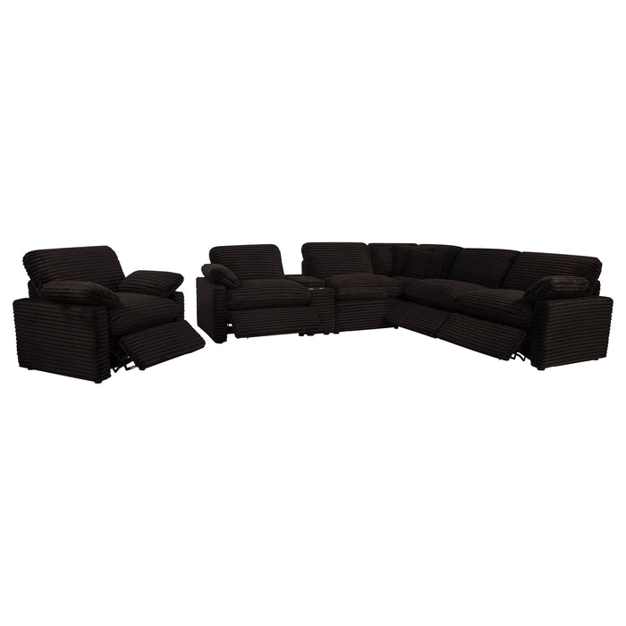 Collins Upholstered Power Recliner Chair Chocolate Brown