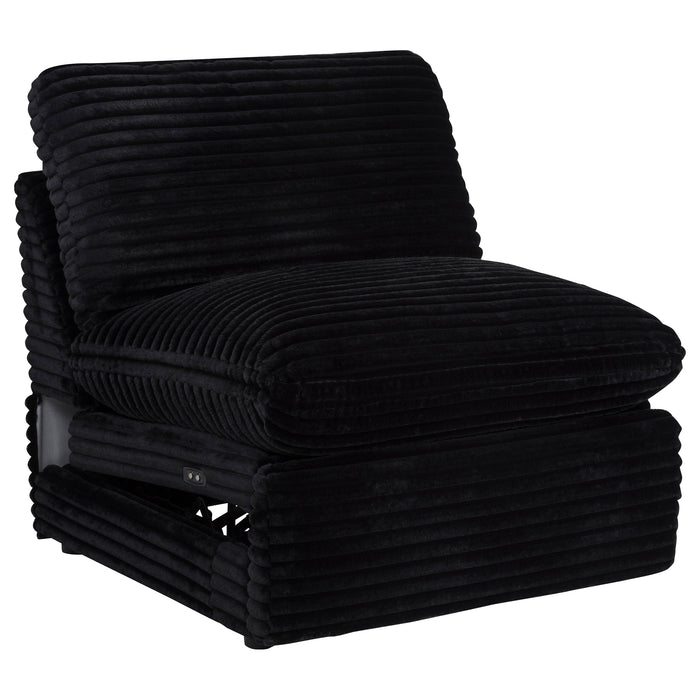 Collins Modular Power Armless Recliner Black