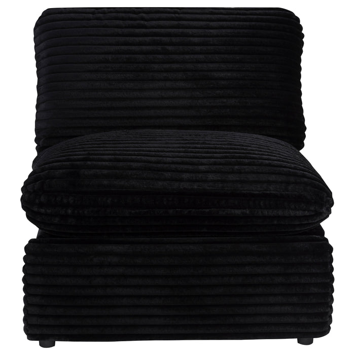 Collins Modular Power Armless Recliner Black