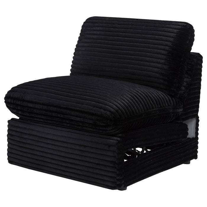 Collins Modular Power Armless Recliner Black