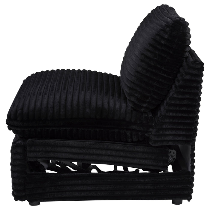 Collins Modular Power Armless Recliner Black
