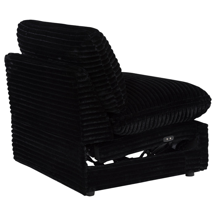 Collins Modular Power Armless Recliner Black