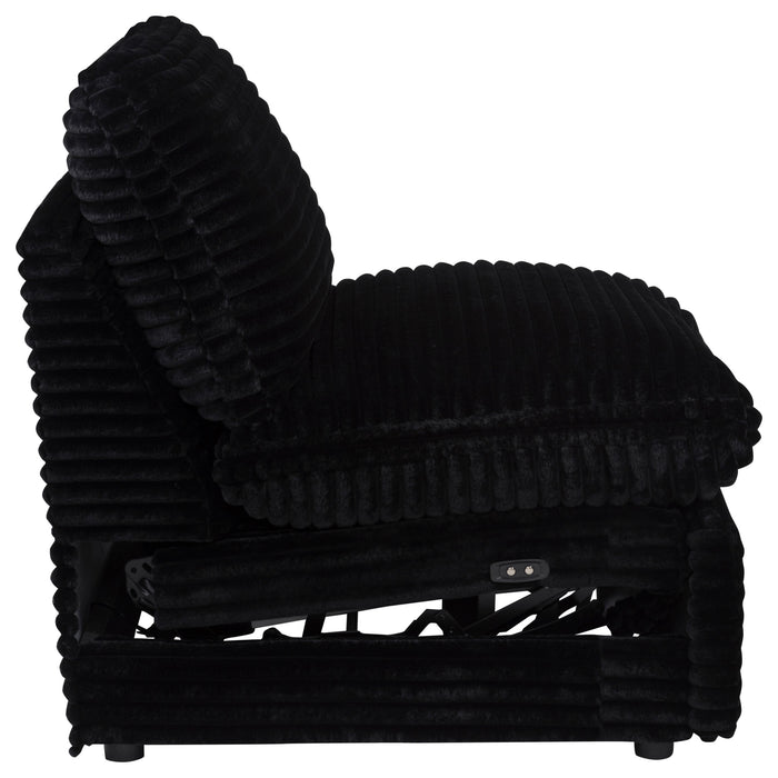 Collins Modular Power Armless Recliner Black