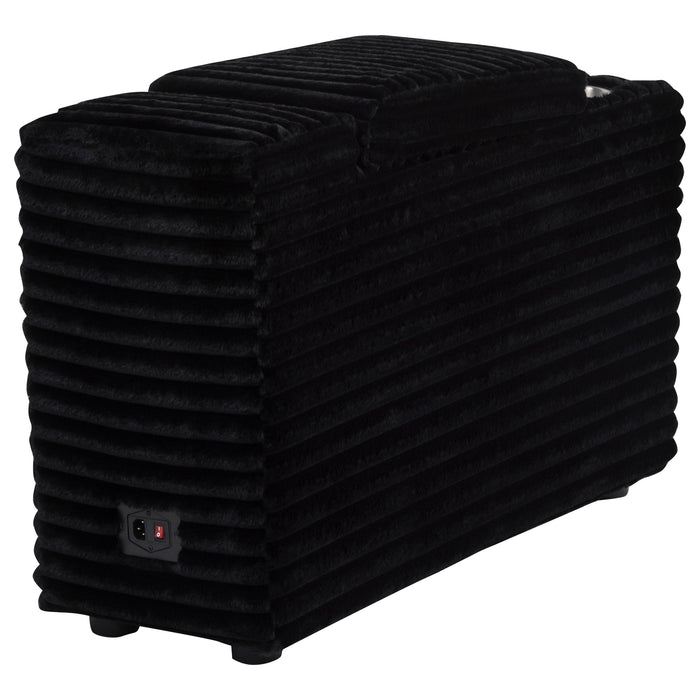 Collins Upholstered Modular Storage Console Black